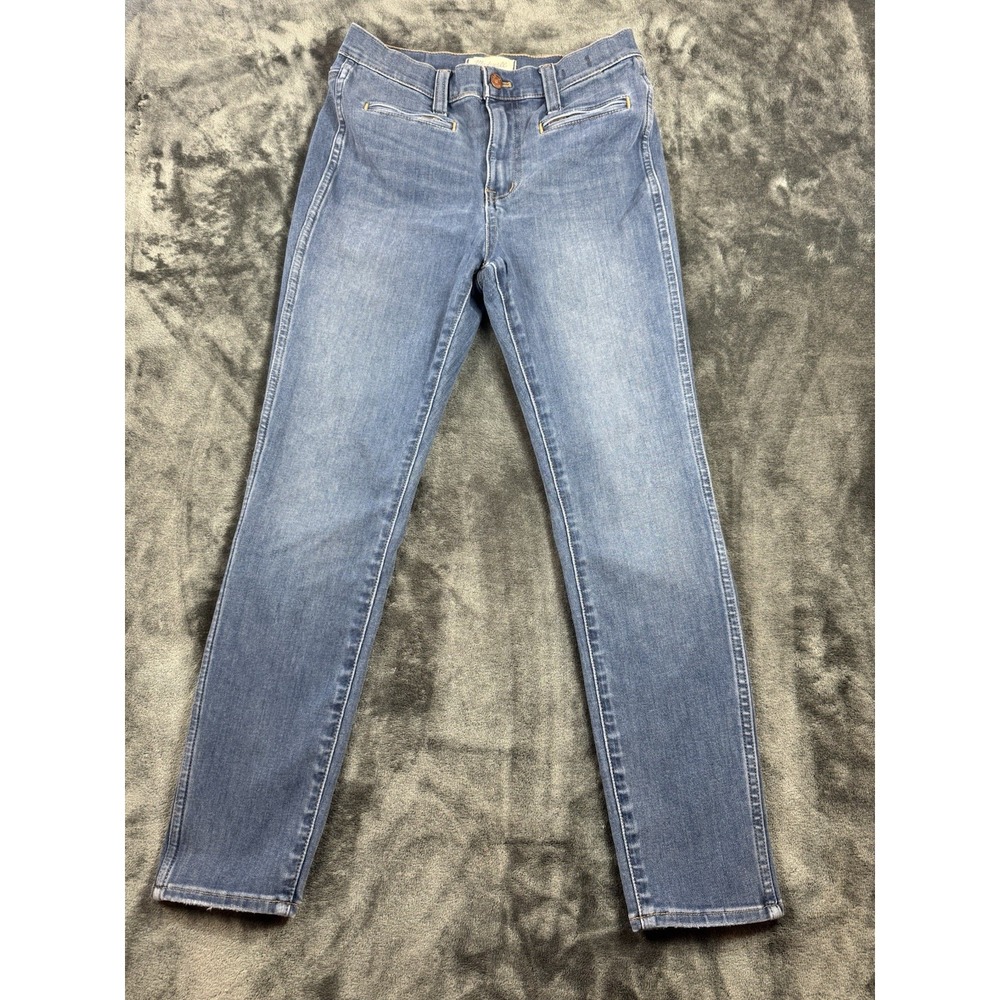 Madewell Roadtripper Jegging Womens Size 27 Blue Denim High Rise Zip Pocket